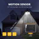 UME 19W LED Flood Light Motion Sensor Outdoor, 2 Adjustable Head, 2000LM, 5000K, IP65 Waterproof, Dusk to Dawn Security Light with Photocell for Exterior,Outside,Garage,House(Black)