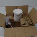 Bathroom Accessories Set, 6 Piece Bathroom Set with Toothbrush Holders, Soap Dispenser, Vanity Tray, Tumbler, Cotton Swab Jars, Bathroom OrganizerBathroom Sink Sets, Artificial Marble White