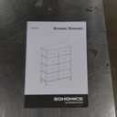 SONGMICS Dresser for Bedroom, Chest of Drawers, Steel, MDF, 8 Non-Woven Fabric Drawers, Storage Organizer Unit, Closet, Entryway, Ink Black and Ebony Black ULGS124B01S