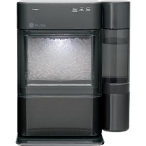 GE Profile Opal 2.0 XL with 1 Gallon Tank, Chewable Crunchable Countertop Nugget Ice Maker, Scoop Included, 38 lbs in 24 Hours, Pellet Ice Machine with WiFi & Smart Connected, Black Stainless