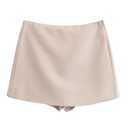 Women Vintage Mid Waist Short Skirt Solid Mini Skirts Streetwear A-Line Casual Skirts, Large