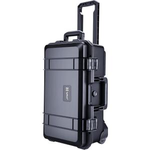 Lykus HC-5120 Waterproof Hard Case with Wheels and Customizable Foam, Interior Size 20.3x11.3x7.3 inch, Suitable for camera, lens, drone, mic, flashlight, projector, electronics, tools, and more