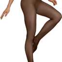 Vertvie Fleece Lined Tights for Women Thermal Pantyhose Fake Translucent Winter Warm Tights High Waisted Thick Leggings (XL)