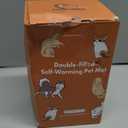 Self Warming Cat Bed Self Heating Pad 24 x 18 inch Thermal Pet mat for Indoor Outdoor Pets Double Filled Cat Mat with Washable Removable Cover Non-Slip Bottom (Light Gray)