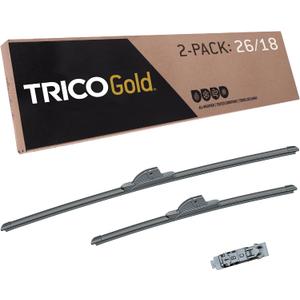 TRICO Gold (18-2618) 26 & 18 Inch Pack of 2 Automotive Replacement Windshield Wiper Blades for My Car Super Premium All Weather Beam Blade for Select Vehicle Models