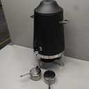 Coffee Urn With Fuel Holder, 3.5 Gallon/13L Stainless Steel Beverage Dispensers for Coffee Tea Hot Water, Hot Drink Dispenser with Stand, Chafer Urn with Spigot for Parties Catering (Painted Black)