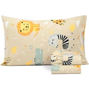 Salt Earth 100% Cotton 210TC Kids Bedsheet, Twin Sheets Set for Toddler Bed, 3 Piece Bedding Set Including Flat Sheet, Fitted Sheet, and Pillowcase, Themed Sheets for a Playful Kids Bed (Summerland)