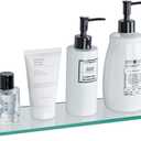 KOKOSIRI Wall Shelves Floating Bathroom Glass Shelf for Kitchen Storage, 20'' x 5.6'' Tempered Glass Wall Mounted Brushed Stainless Steel B1106BR-L20