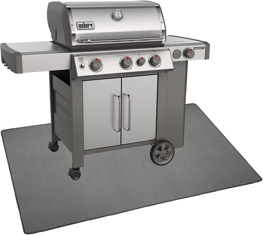 Under Grill Mat for Outdoor Grill, 65 x 36 inches Heavy Duty Under Grill Pad, Oil-Proof Waterproof BBQ Floor Protector for Lawn, Deck and Patio