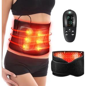 Red Light Therapy Belt - Vibration Massage Heated Red Light Therapy Device for Body, Wireless Controller, 3-in-1 Chips 660nm&850nm, for Back Shoulder Waist Abdomen Muscle Pain Relief (48 * 8 in)