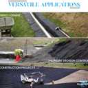 Super Geotextile Non Woven Fabric for Landscaping, French Drains, Underlayment, Erosion Control, Construction Projects, Weight: 8 OZ, 4' x 250'