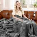 Heated Blanket Heated Throw, Electric Blanket 50"x60" Heating Blanket with 8 Hours Auto Off 10 Fast Heating Levels Machine Washable Sherpa Heated Blanket with Overheating Protection