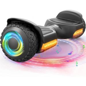 Gyroor Self Balancing Scooter New G13 All Terrain Balancing Scooter with LED Lights, Self Balancing Off Road with Bluetooth for Kids ages 6-12 and Adults, Black