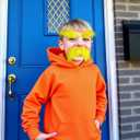 ZLIXING Yellow Fake Mustache and Eyebrows for Costume Accessories Kids Adult Men Women Party Favor