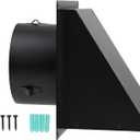 Dryer Vent Cover Outside - 4 Inch Stainless Steel Exterior Dryer Vent Cover with One-Way Damper, Weatherproof Fixed Mesh & Noise Reducing Rubber Gasket for Laundry Room, RV