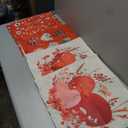 AVOIN colorlife Valentine's Day Love Heart Red Throw Pillow Covers, 18 x 18 Inch Flowers Leaves Anniversary Wedding Cushion Case Decoration for Sofa Couch Set of 4