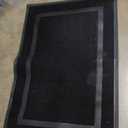 Front Door Mat Indoor Outdoor Entrance, Waterproof All-Season, All-Weather Doormat, Sturdy Natural Rubber, Fade Resistant, Low Profile, Easy Clean Patio Porch Entryway Mat, 47 x 32, Black