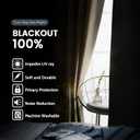 SimpleHome Beige 100% Blackout Curtains Room Darkening Living Room 84 Inch, 52"W x 84"L
