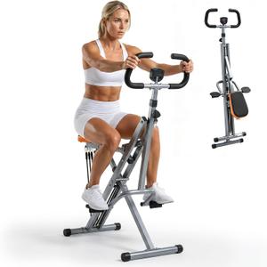 NEWBULIG Squat Machine, 330 LBS Capacity Glute Workout Equipment for Home, Full Body Exercise Rower with Adjustable Resistance, Foldable Glute Exercise Machine