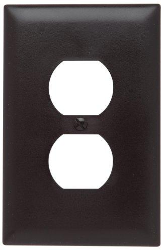 Legrand Pass & Seymour TPJ8 Trademaster Jumbo Oversized Unbreakable Nylon Wall Plate, 1 Gang, One Duplex Outlet Cover, Brown (1 Count)