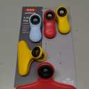 OXO Good Grips Collection Bag Clip, 6 Piece All-Purpose Set, Red/Orange/Green/Blue & Good Grips Bag/Chip Clips