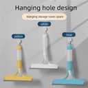 Shower Squeegee for Glass Doors All-Purpose Window Squeegee for Tile Shower Walls Mirror Bathroom Car Window Cleaning (Yellow)