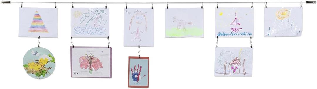 Wallniture Curtain Drape Wire Rod Set for Tapestry, Kids Crafts, Wall Decor Picture Hanging Kit