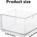 Klmnop Disposable Face Towel Holder, Clear Storage Box with Drawer for Face XL Towels, Stackable Face Towel Box for Bathroom and Vanity(Clear)