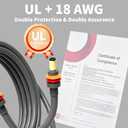 ELENDAR 9.8FT Starlink Mini Cable, 18 AWG Waterproof Replacement DC Power Cord, DC to DC Power Cable for Car RV Outdoor Power Station