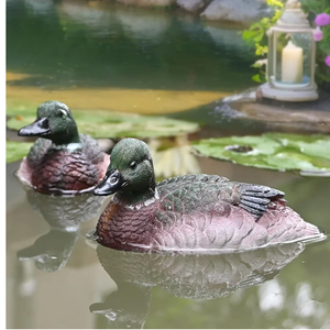 Mallard Duck Baby Float Decorations Pond Accessories for Outdoor Backyard Pool Decor Floating Ornament 2 Pack Outside Garden Gifts Idea for Grandma Mom