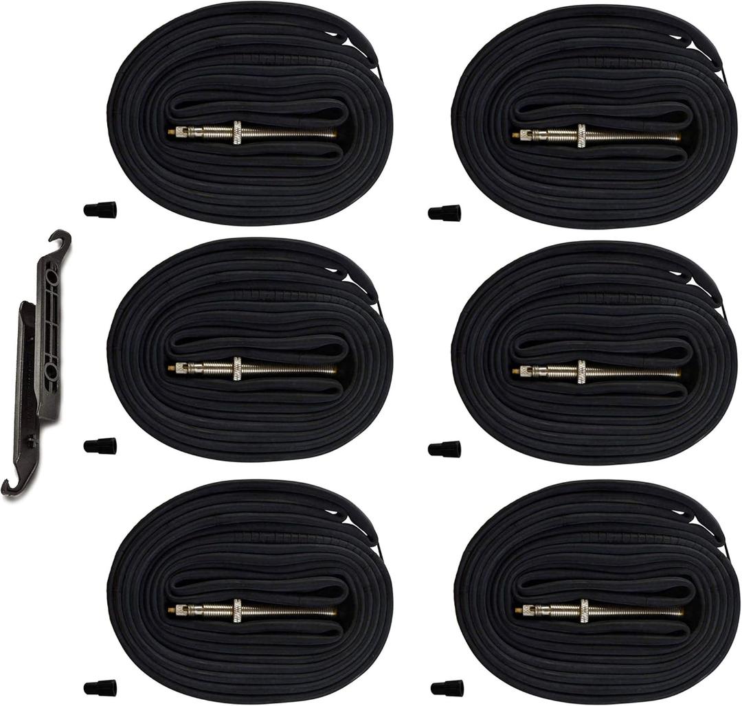 AR-PRO Bicycle Tubes Race 28 700x20-25C 700x32-47C Bike Tube, 700C Inner Tube with Presta Valve Super Value Bundle (Pack of 6 Tubes & 2 tire Lever)