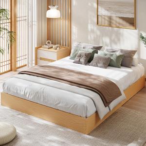 Garvee Wood Platform Bed Frame, Twin XL Low Profile Bed Frame