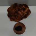 2PCS Messy Bun Hair Piece-Large Wavy Curly & Donut Updo Hair Pieces Set, Scrunchies Synthetic Chignon Ponytail Extensions Thick Updo for Women(Auburn)