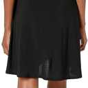 Star Vixen Women's Plus-Size Short-Sleeve Ballerina Wrap Dress (Black)