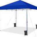 Yaheetech 12x12 Pop Up Canopy Easy Set-up Tent, Portable Outdoor Canopy Instant Tent, Commercial Gazebo with Wheeled Carry Bag & 4 Sandbags for Home, Party & Outdoor Activities, Blue