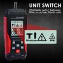Digital Tachometer 2-in-1 Non-Contact Laser Photo Tachometer 3~99,999RPM & Contact RPM Meter Gauge 3~19,999RPM Handheld RPM Tachometer Tester with Contact Probes for Line Speed and Motor RPMs Testing