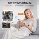 Outdoor Cat House with Camera (2K) for Single Cat up to 12lbs, Insulated Cat House Outdoor Weatherproof, Feral Cat Shelter with Dual-Mount Cam (View Inside or Out), Magnetic Door, Stakes & Cat Teaser