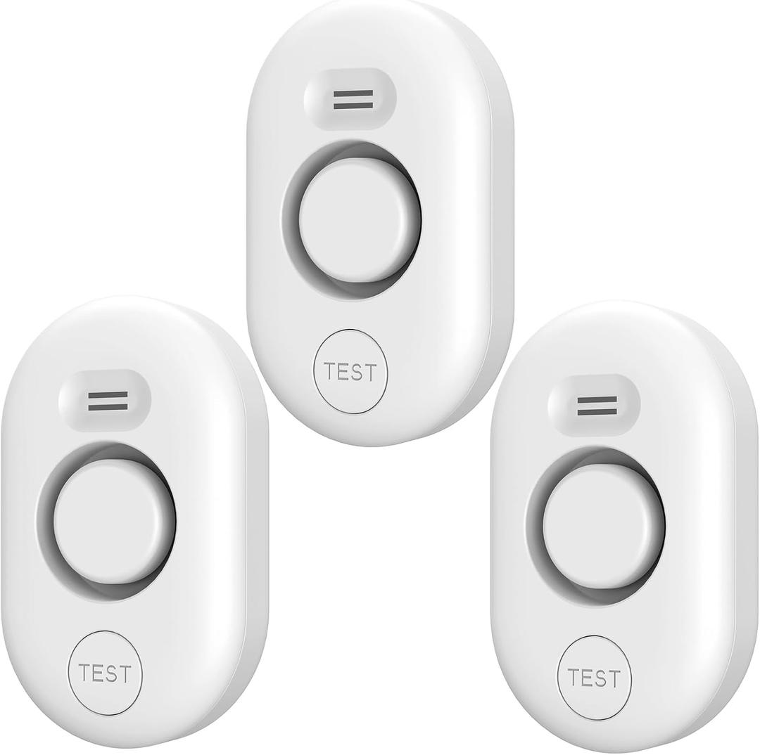 3 Pack WD61 Water Leak Detector for Home, Support Pair with METAK W13 WiFi Gateway (Sold Separately) for App Alert, Water Flood/Drip Sensor Alarm for Basement/Kitchen/Bathroom/Laundry Room,Sink/Pipe (White)