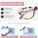 2 x IVNUOYI 4 Pack Reading Glasses Blue Light Blocking Readers for Women,Stylish Ladies Computer Eyeglasses with Spring Hinge