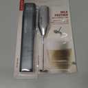 Aerolatte Steam-Free Milk Frother, Satin Finish, 18/8 Stainless Steel Whisk, BPA-Free Plastic Housing, Batteries Included