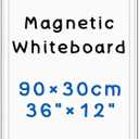 36" x 12" Magnetic White Board, Long Whiteboard Wall Hanging Vertical Board, to-do List Narrow Mini Small Portable Dry Erase Board for Walls