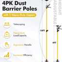 4PK Dust Barrier Poles,10FT Adjustable Containment Kit