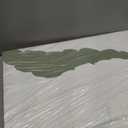 Limiyer Art Hand-painted white and green leaf texture oil painting, modern abstract art. The size is 24x36 inches. It is suitable as a wall decoration for a home office, or as an art piece for display