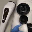 Leebein Electric Spin Scrubber, Cordless Cleaning Brush with 8 Replaceable Brush Heads, Tub and Floor Tile 360 Power Scrubber Dual Speed with Adjustable & Detachable Handle for Bathroom Kitchen Car (White)