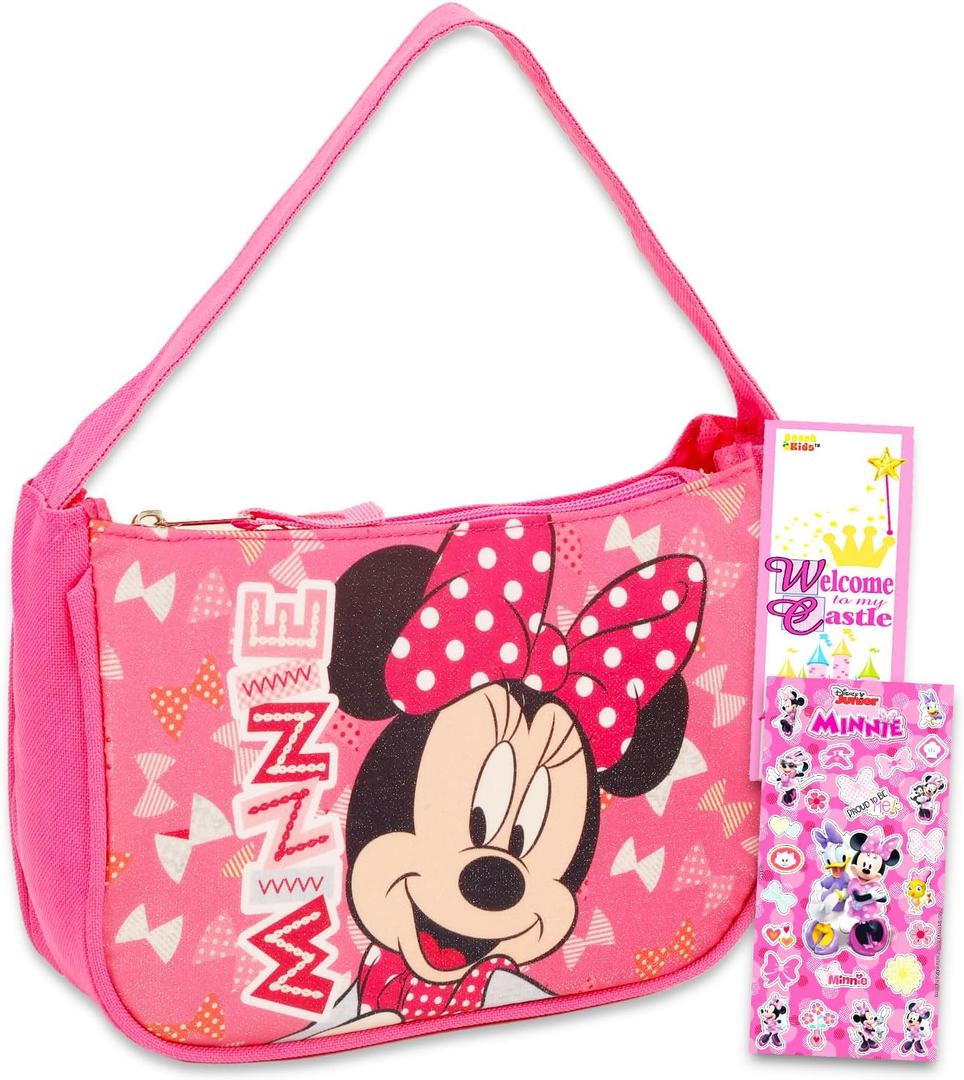 Disney Minnie Mouse Purse for Girls - Dress-Up Bundle with Stylish Girls' Handbag Plus Stickers, More | Minnie Mouse Accessories