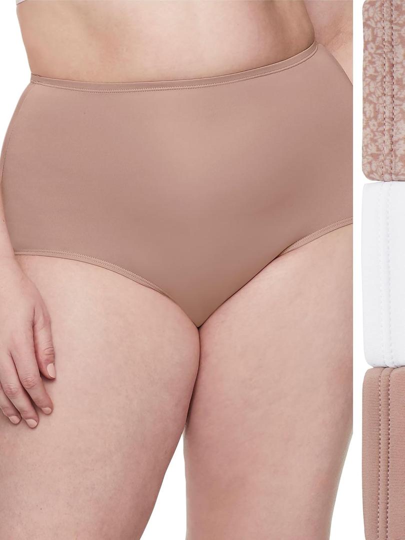 Olga womens Without a Stitch 3 Pack Brief (M)