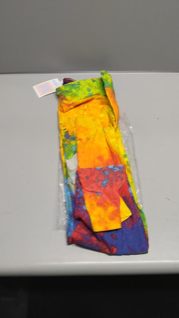 Lularoe Rainbow Tie Dye TC Leggings Blue Yellow Green Red Orange UNICORN HTF