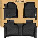 OEDRO Upgraded Floor Mats for 2019-2026 Chevy Silverado/GMC Sierra 1500 Crew Cab & 2020-2026 Silverado/Sierra 2500HD 3500HD, Bucket Seat, All Weather Custom Fit Silverado Accessories Floor Liners