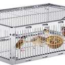 Bird Trap Cage with Escape-Proof, Bird Traps for Small Birds Live, Sparrow Trap, Portable, Easy Assembly, and Unharmful.Made of lron with Anti-Rust Paint A3 (16.6"L x 12.0"W x 4.72"H)