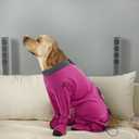 ROZKITCH Dog Recovery Suit After Surgery, Prevent Licking & Shedding, Dog E-Collar Alternative Four-Sleeve with Adjustable Leg Straps & Belly Access, Post-Surgery Bodysuit for Medium Dogs Rosered Medium